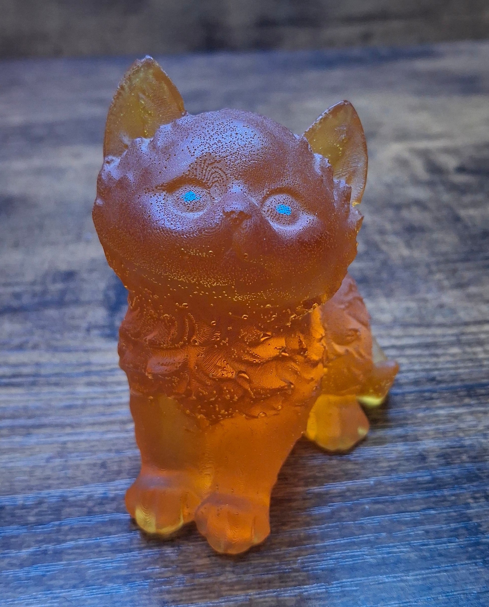 Yellow Baby Cat Resin Figurine