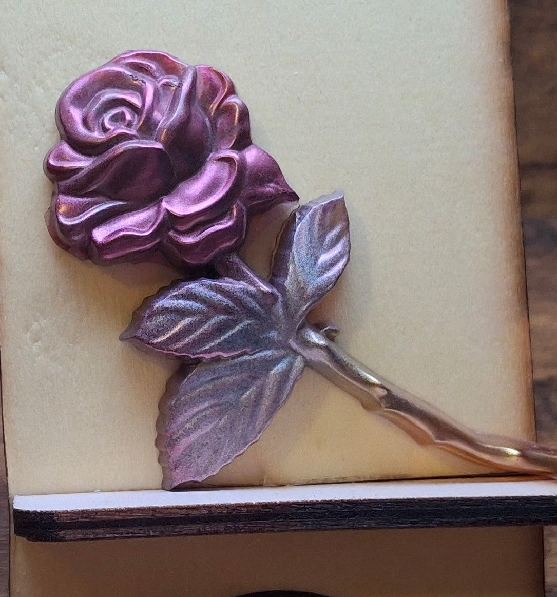 Pink Shimmering Rose with Shimmering Leaves Baby Rose