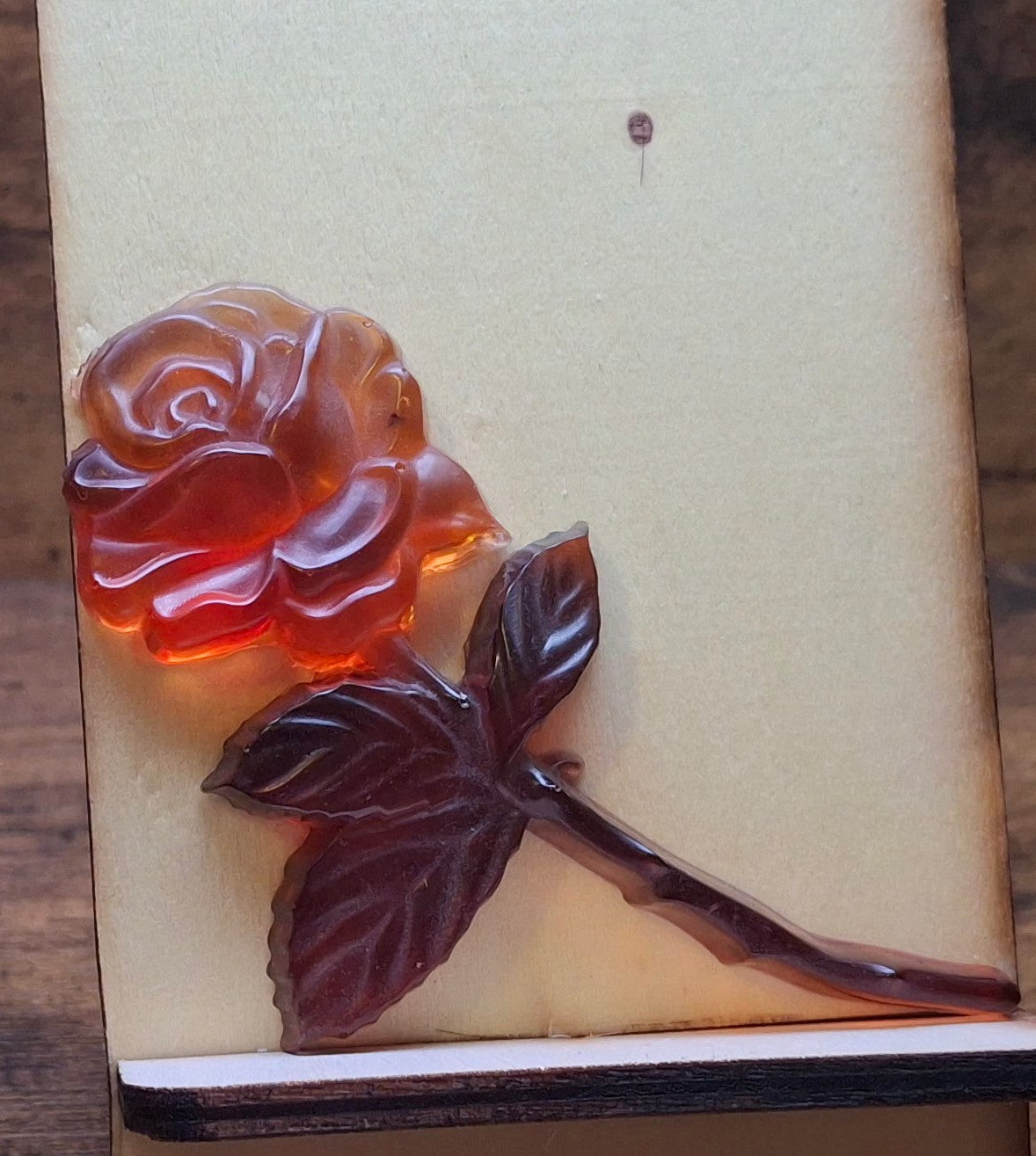 Orange Rose with Red Leaves Baby Rose