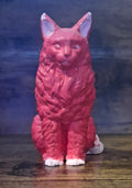 Pink 3D Cylinder Cat Resin Figurine