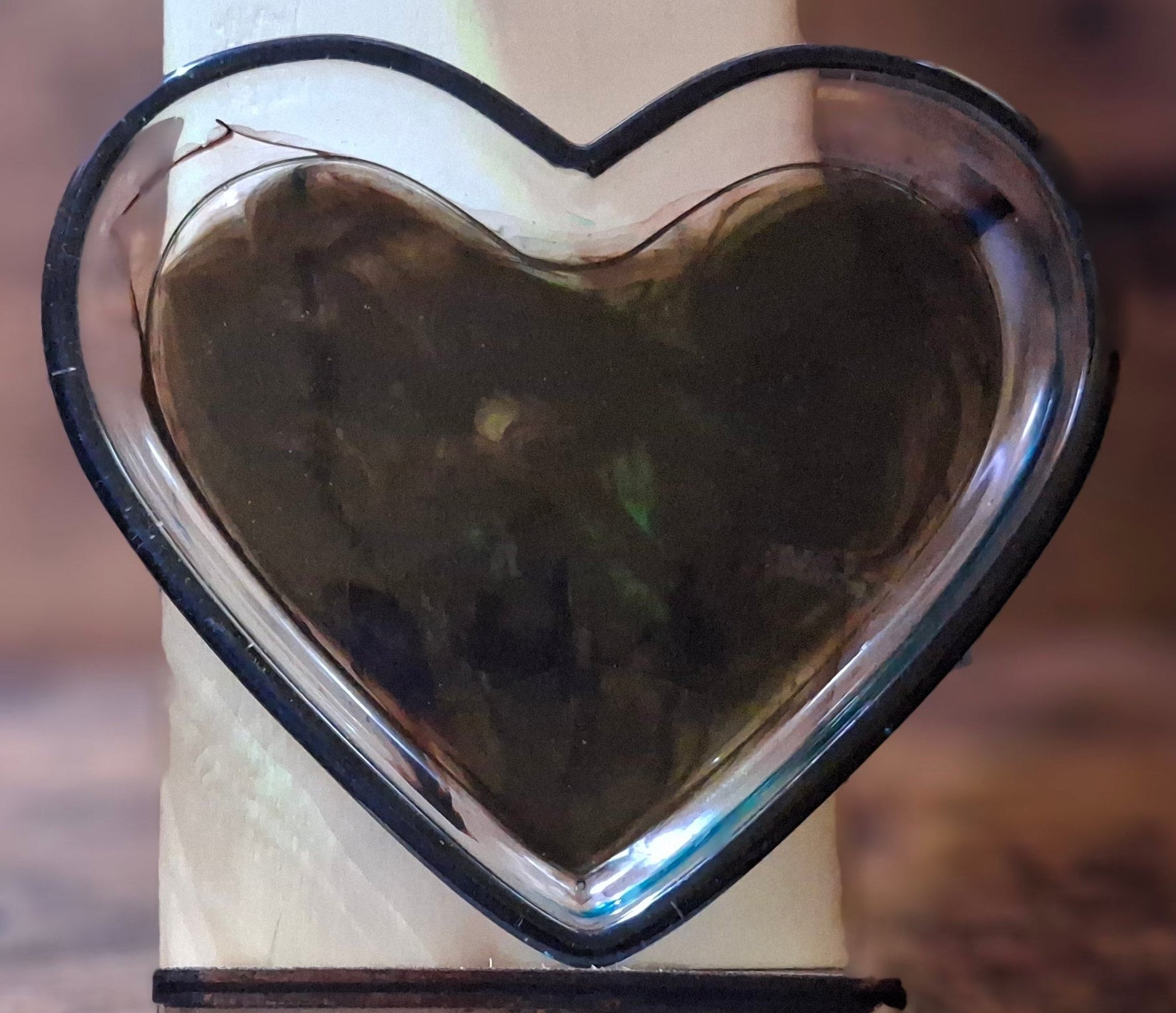 Black & Green Swirl Heart Tray
