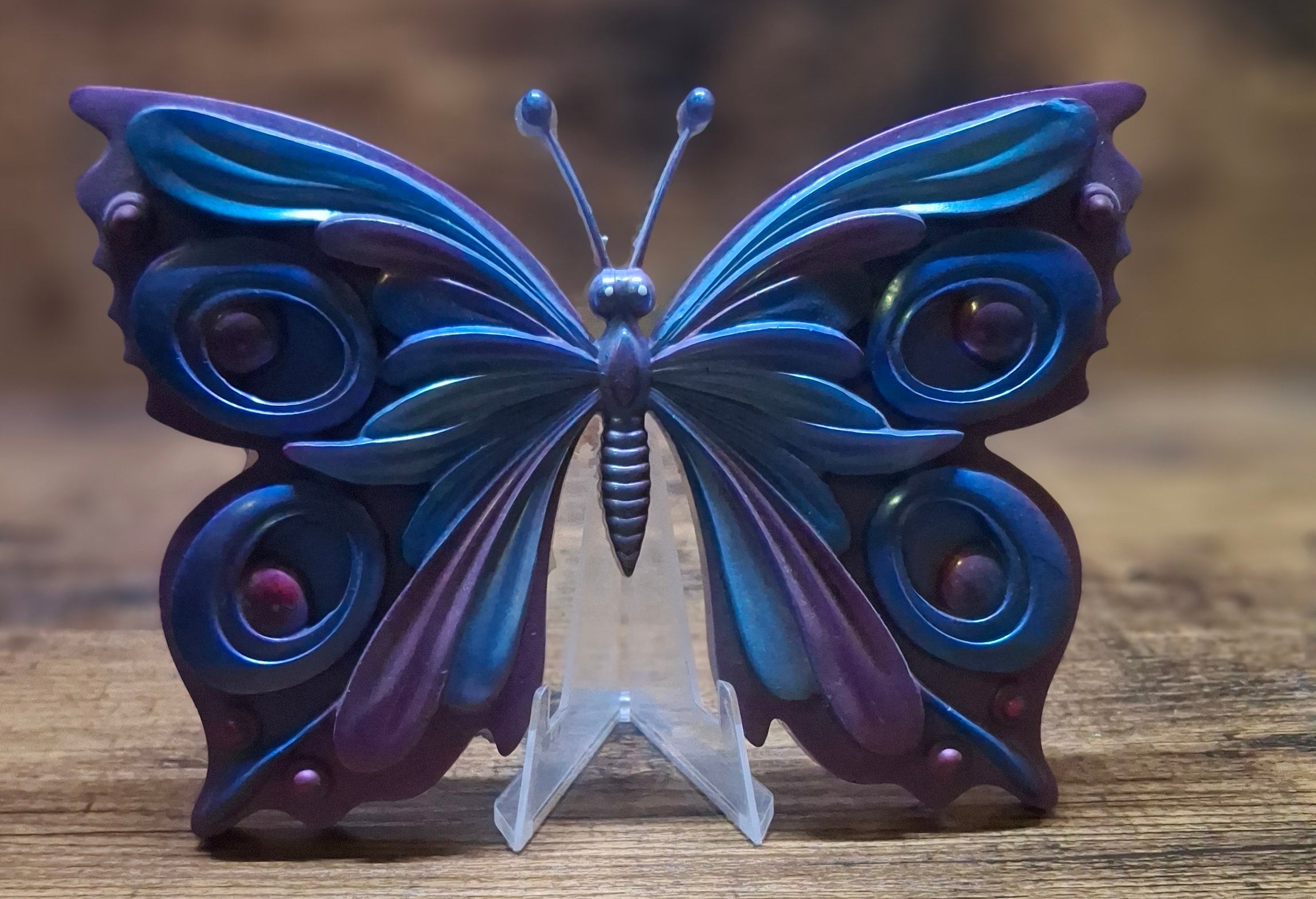 Purple & Blue Butterfly with Eye