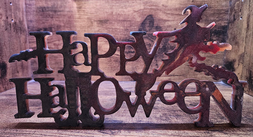 Brown Happy Halloween Sign