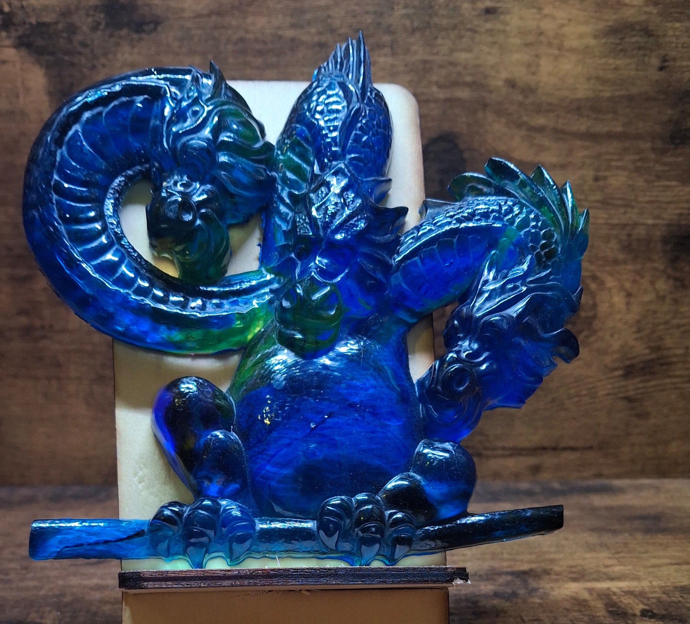 Blue & Green Three-Headed Dragon