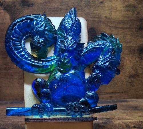 Blue & Green Three-Headed Dragon