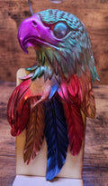 American Eagle Resin Wall Hanging — Red, Gold, Blue, Purple & Green