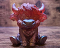 Sitting Cow – Gold with Green