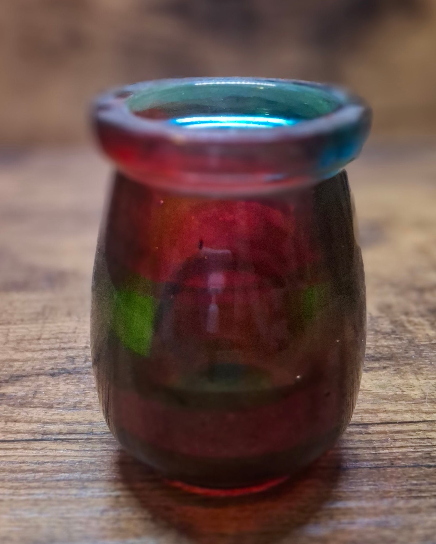 Green, Red & Blue Decorative Resin Jar