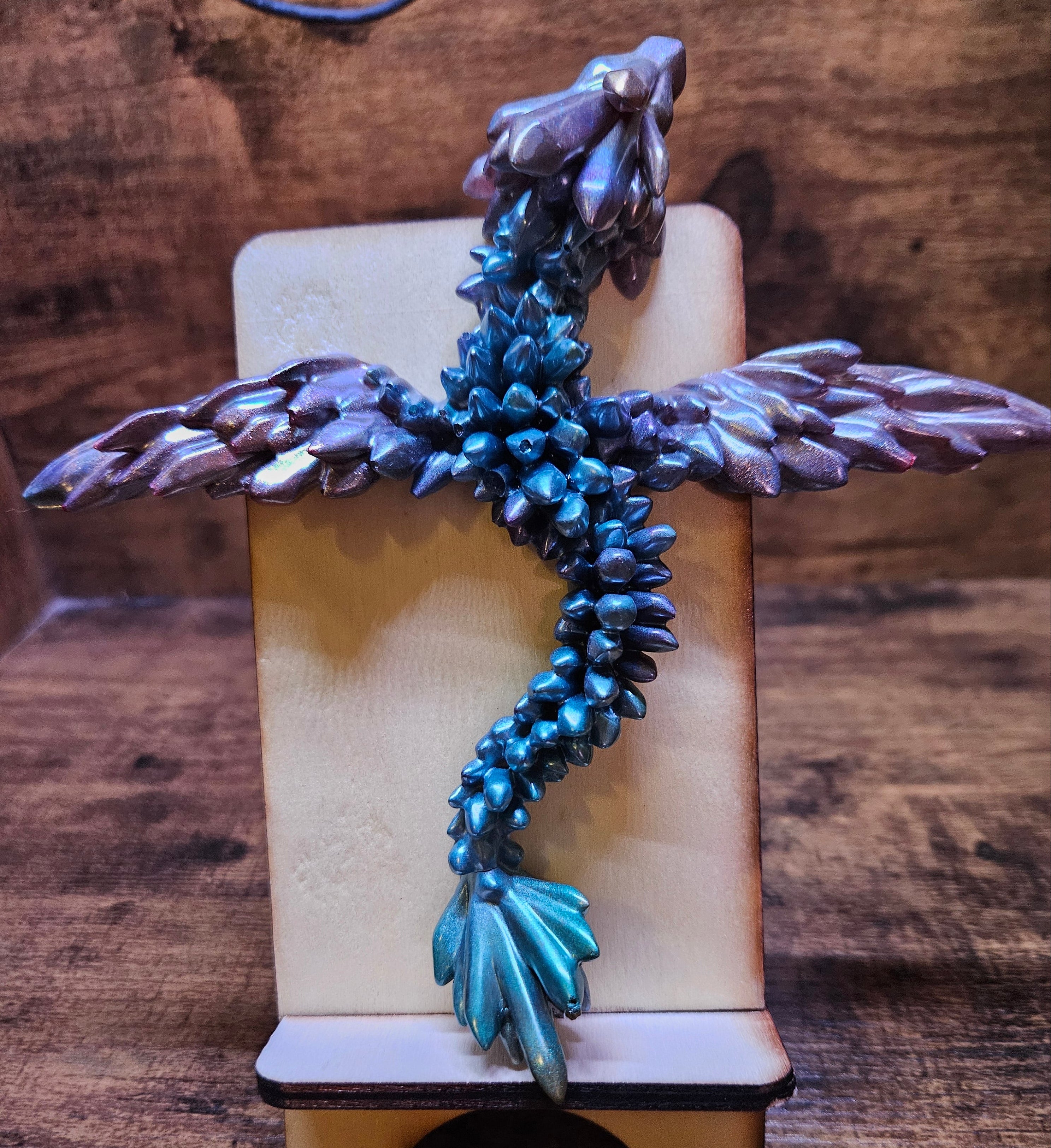 Gold Wings Gemstone Dragon – Pale Blue