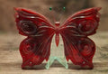 Deep Red Butterfly with Eye