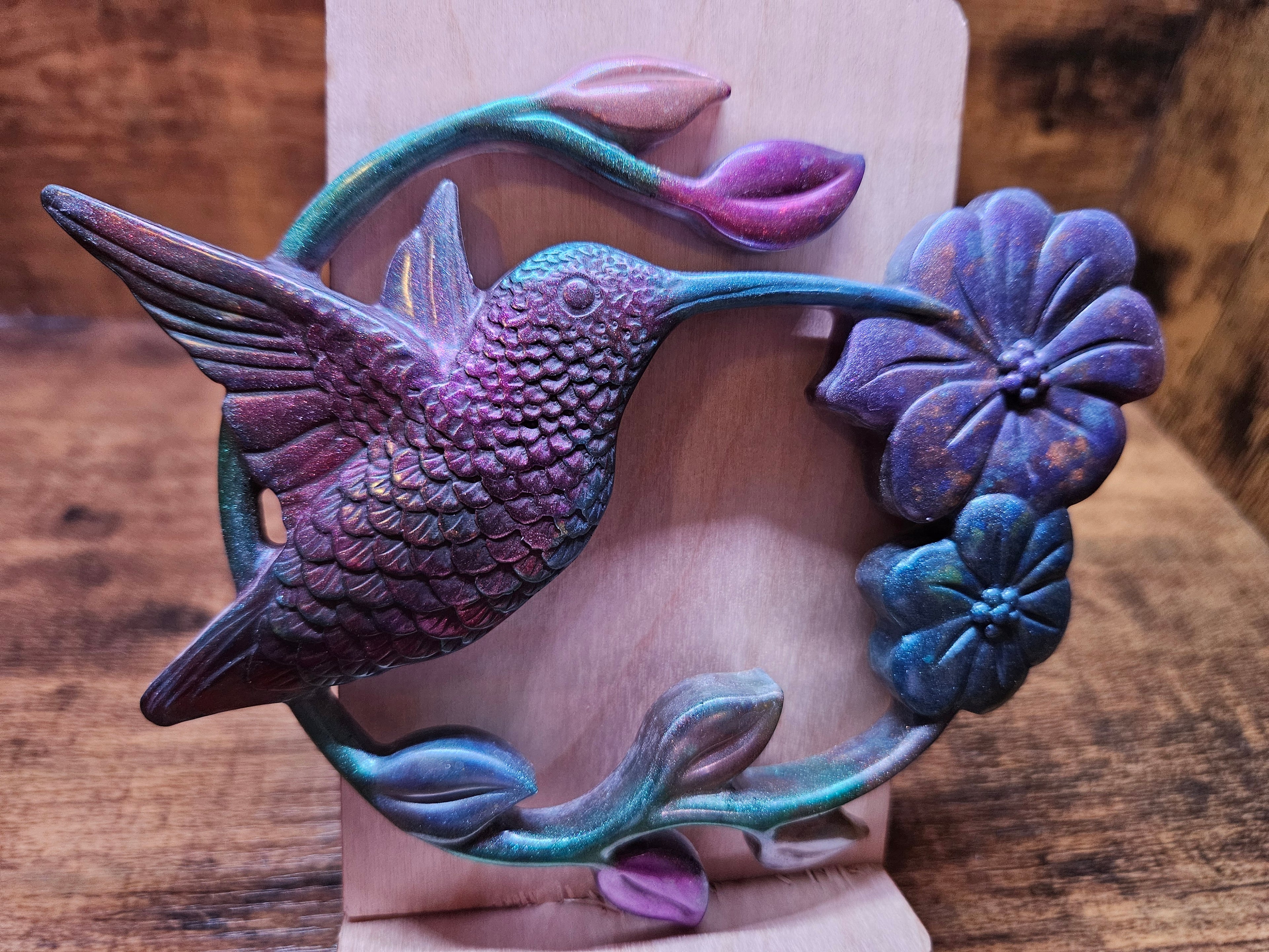 Green, Purple & Blue Hummingbird