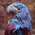 American Eagle Resin Wall Hanging — Light Blue, Red, Silver & Gold
