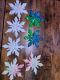 Handmade Resin Snowflake Christmas Ornament Set of 7